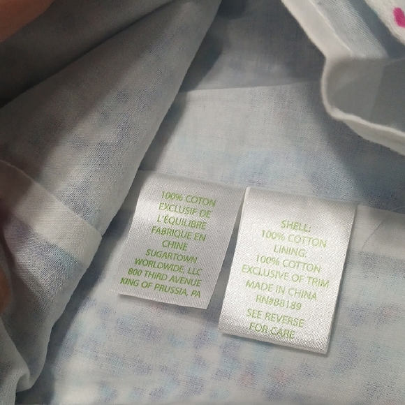 Lilly Pulitzer Blue and White Mini Dress Sz 4 Gentle Used - Picture 5 of 14